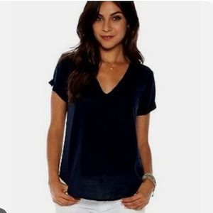 Cloth & Stone Ladies Size Medium Black Short Sleeve Top